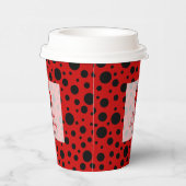 Gobelets En Papier Anniversaire de enfant Pois Ladybug Red Black Fram (Droite)