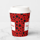 Gobelets En Papier Anniversaire de enfant Pois rouge Ladybug (Gauche)
