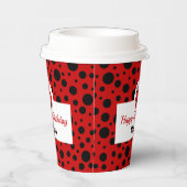 Gobelets En Papier Anniversaire de enfant Pois rouge Ladybug (Droite)