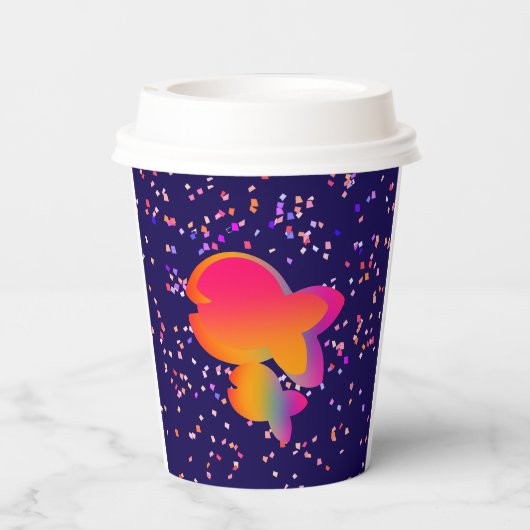 Gobelets En Papier Anniversaire de enfant Rainbow Fish (Verso)