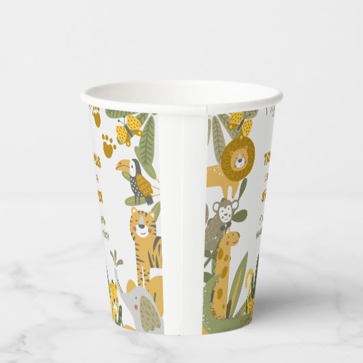Gobelets En Papier Anniversaire de enfant safari sauvage (Droite)