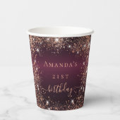 Gobelets En Papier Anniversaire de la Bourgogne rose (Verso)