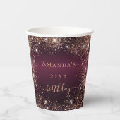 Gobelets En Papier Anniversaire de la Bourgogne rose (Recto)