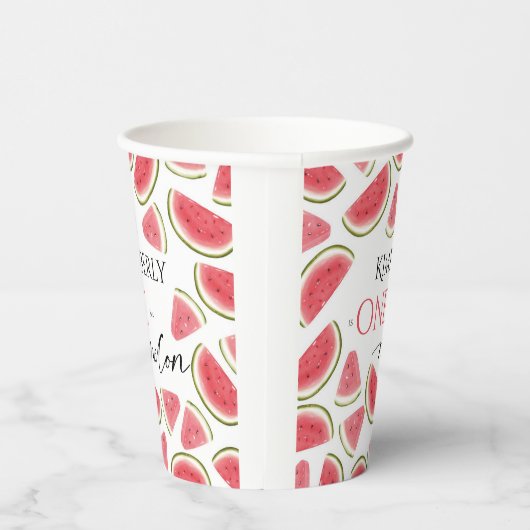 Gobelets En Papier Anniversaire de la pastèque, un dans un Melon Anni (Droite)