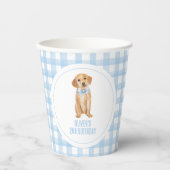 Gobelets En Papier Anniversaire de la preppie chienne (Recto)