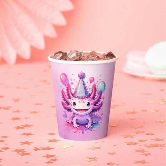 Gobelets En Papier Anniversaire de l'Anime Axolotl (Insitu)