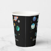 Gobelets En Papier Anniversaire de l'astronaute bleu (Droite)