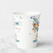 Gobelets En Papier Anniversaire de l'avion vintage (Gauche)