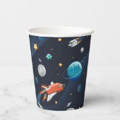 Gobelets En Papier Anniversaire de l'espace (Verso)