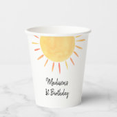 Gobelets En Papier Anniversaire de Little Sunshine Boho (Recto)