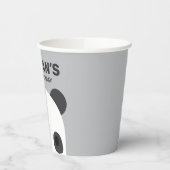 Gobelets En Papier Anniversaire de l'ours de Panda Little Cute (Gauche)