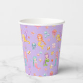 Gobelets En Papier Anniversaire de Mermaid (Verso)