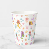 Gobelets En Papier Anniversaire de Mermaid (Gauche)