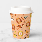 Gobelets En Papier Anniversaire de Retro Orange Tamagotchi (Verso)
