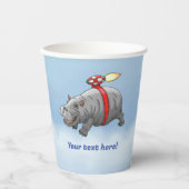 Gobelets En Papier Anniversaire de Rocket Hippo (Recto)