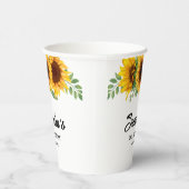 Gobelets En Papier Anniversaire de tournesol rustique (Droite)