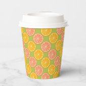 Gobelets En Papier Anniversaire des fruits orange (Verso)