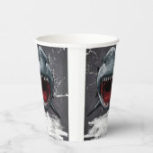 Gobelets En Papier Anniversaire des requins, Attaque des requins, (Droite)