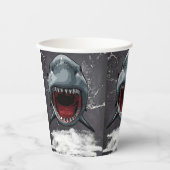 Gobelets En Papier Anniversaire des requins, Attaque des requins, (Recto)