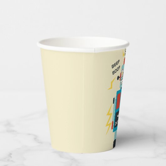 Gobelets En Papier Anniversaire des robots de jouets (Droite)