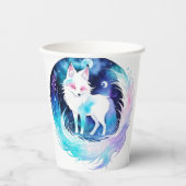 Gobelets En Papier Anniversaire du bois de Fox moderne (Recto)