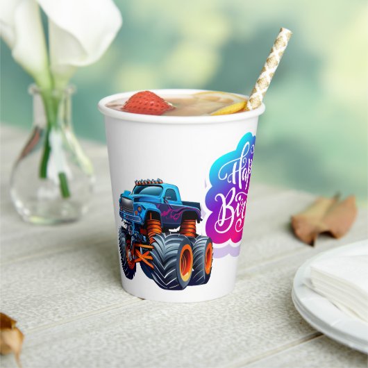 Gobelets En Papier Anniversaire du camion Monster (Insitu)