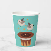 Gobelets En Papier Anniversaire du Cirque du Cute Pastel (Verso)