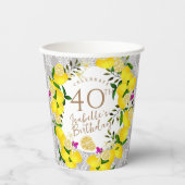 Gobelets En Papier Anniversaire du citron (Recto)