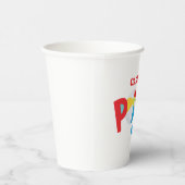 Gobelets En Papier Anniversaire du garçon de fête au bord de la pisci (Droite)