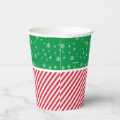 Gobelets En Papier Anniversaire du Grinch Red and Green Snowflake (Droite)