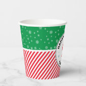 Gobelets En Papier Anniversaire du Grinch Red and Green Snowflake (Recto)