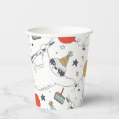 Gobelets En Papier Anniversaire du joli Sloth (Recto)