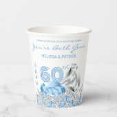 Gobelets En Papier Anniversaire du Mariage de diamant (Verso)