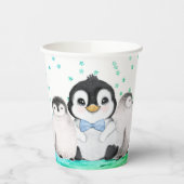 Gobelets En Papier Anniversaire du Pingouin mignon (Gauche)