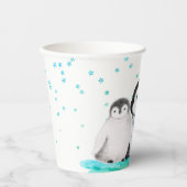 Gobelets En Papier Anniversaire du Pingouin mignon (Recto)