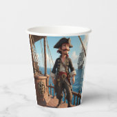 Gobelets En Papier Anniversaire du Pirate (Verso)
