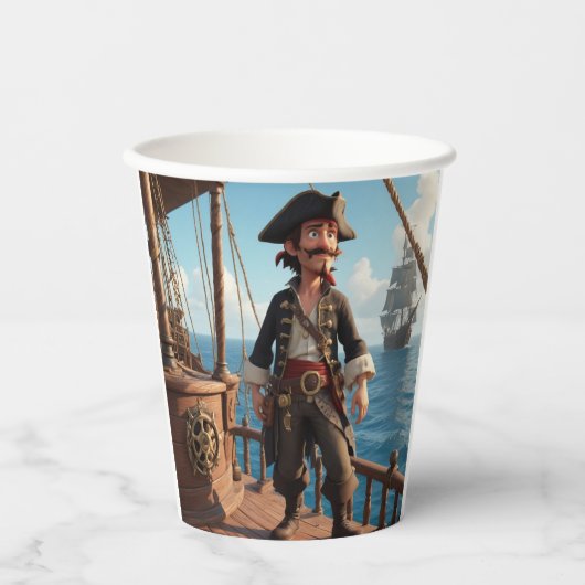 Gobelets En Papier Anniversaire du Pirate (Recto)
