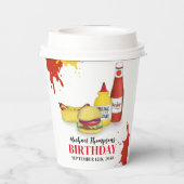 Gobelets En Papier Anniversaire Été Barbeque Pique-nique Personnalisé (Verso)