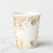 Gobelets En Papier Anniversaire eucalyptus parties scintillant or mon (Droite)