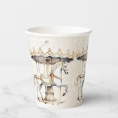 Gobelets En Papier Anniversaire Fête Joyeux Go Tour Cirque Carnaval (Recto)