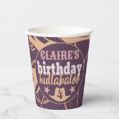 Gobelets En Papier "Anniversaire Hullabaloo" Western Cowgirl Annivers (Recto)