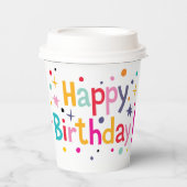 Gobelets En Papier Anniversaire moderne du Moyen-siècle (Recto)