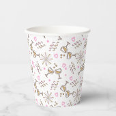 Gobelets En Papier Anniversaire Motif Pink/Gold ID723 (Recto)
