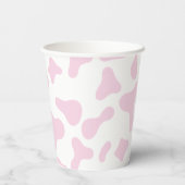 Gobelets En Papier Anniversaire occidental impression vache rose Rode (Verso)