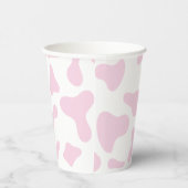 Gobelets En Papier Anniversaire occidental impression vache rose Rode (Droite)
