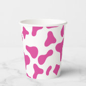 Gobelets En Papier Anniversaire occidental impression vache rose Rode (Verso)