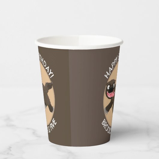 Gobelets En Papier Anniversaire personnalisé de loup affamé (Gauche)