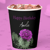 Gobelets En Papier Anniversaire personnalisé du chardon écossais