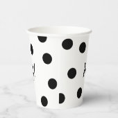 Gobelets En Papier Anniversaire personnalisé noir et blanc (Droite)