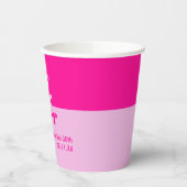 Gobelets En Papier Anniversaire rose gras, plus vieux, plus sage, plu (Gauche)